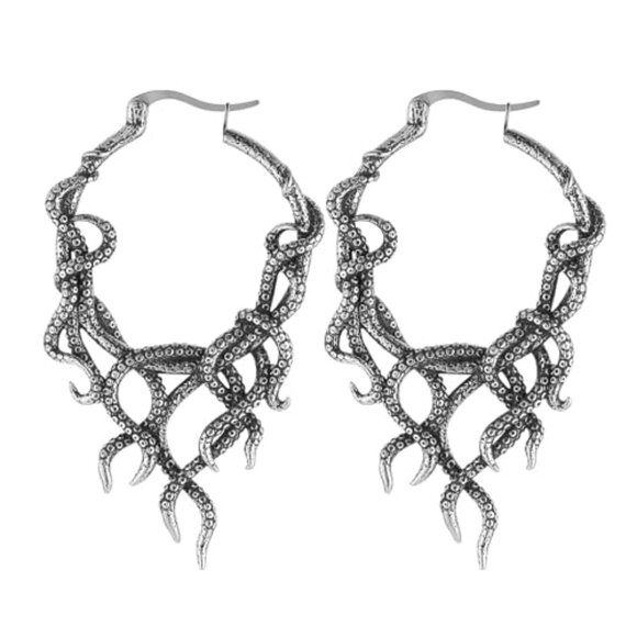Octopus Tentacle/Snakes Earrings - Picture 1 of 1